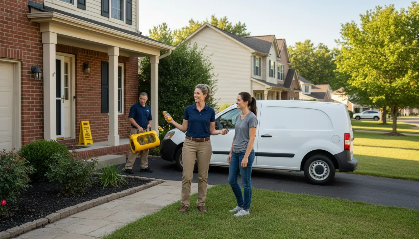 Residential water damage restoration in Rex, NC